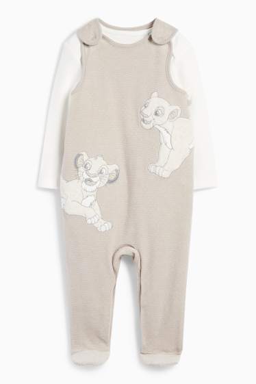 Baby Jungen - Der König der Löwen - Strampler-Set - gerippt - 2 teilig - beige