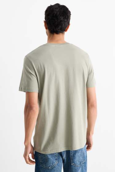 Pánské - Tričko - regular fit - světle zelená