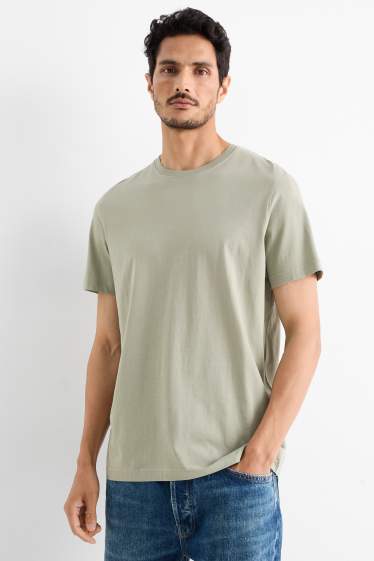 Pánské - Tričko - regular fit - světle zelená