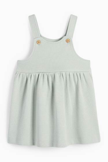 Baby: meisjes - Bloemetjes - babyoutfit - 2-delig - mintgroen
