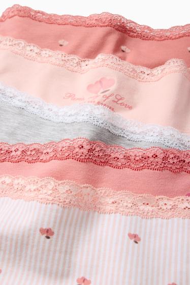 Kinder Mädchen - Multipack 5er - Herz - Slip - rosa