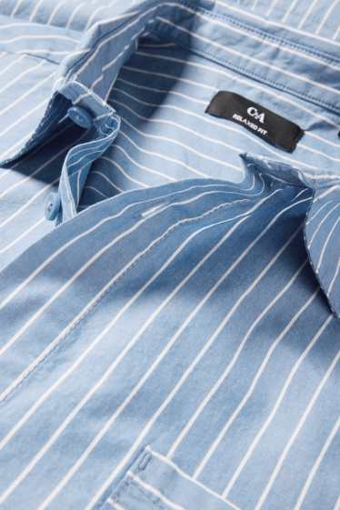 Herren - Hemd - Relaxed Fit - Kent - gestreift - blau