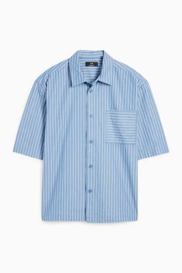 Herren - Hemd - Relaxed Fit - Kent - gestreift - blau