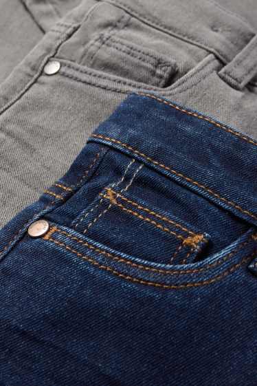 Kinderen: jongens - Set van 2 - straight jeans - jeansdonkerblauw