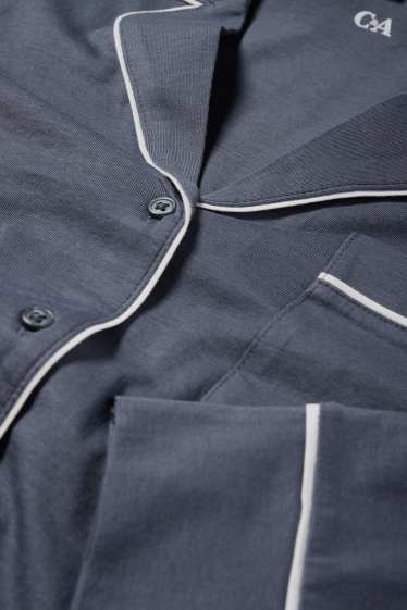 Damen - Pyjama - dunkelblau