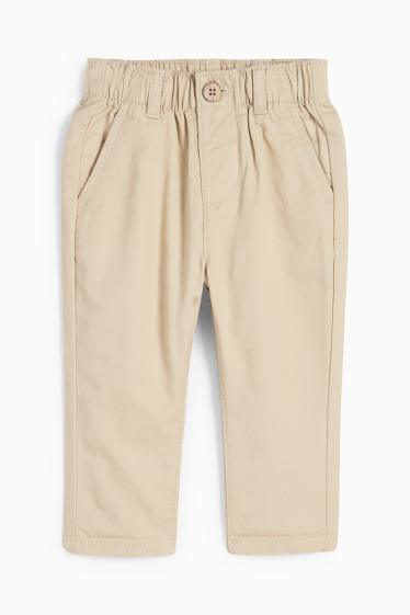 Baby: jongens - Babyoutfit - 2-delig - wit / beige