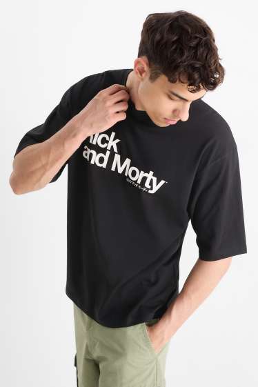 Uomo - T-shirt - oversize - Rick and Morty - nero