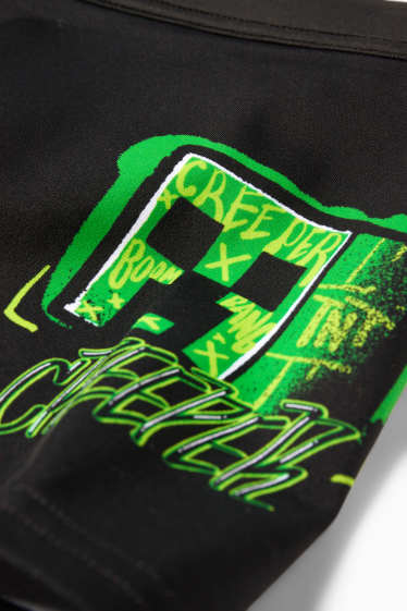Kinderen: jongens - Minecraft - zwembroek - LYCRA® XTRA LIFE™ - zwart