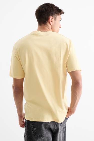 Hommes - T-shirt - relaxed fit - jaune clair