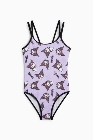 Children Girls - Kuromi - swimsuit - LYCRA® XTRA LIFE™ - light violet
