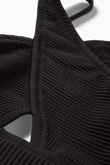 Enfants filles - Bikini - LYCRA® XTRA LIFE™ - finition côtelée - 2 pièces - noir