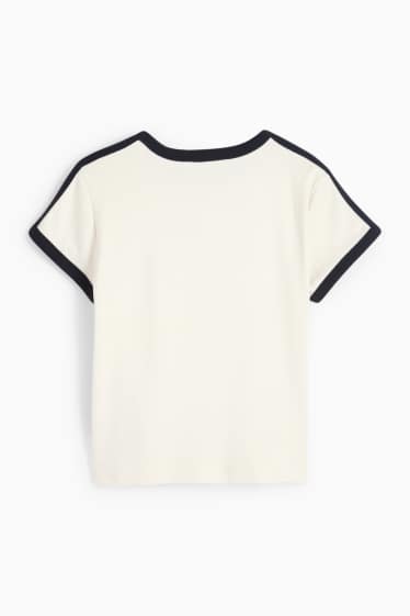Kinder Mädchen - Atlanta - Kurzarmshirt - cremeweiss