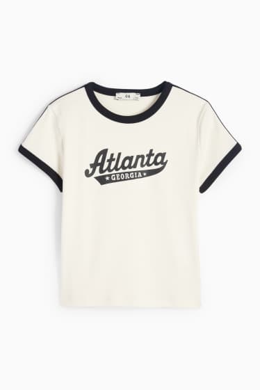 Kinder Mädchen - Atlanta - Kurzarmshirt - cremeweiss