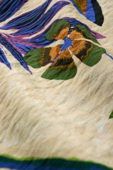 Damen - A-Linien Kleid - geblümt - bunt