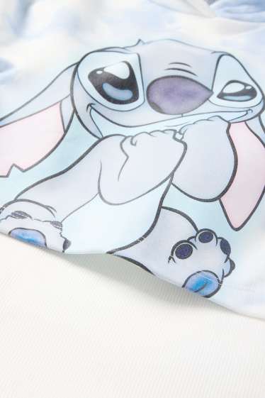 Kinderen: meisjes - Lilo & Stitch - set - hoodie en topje - 2-delig - wit / lichtblauw
