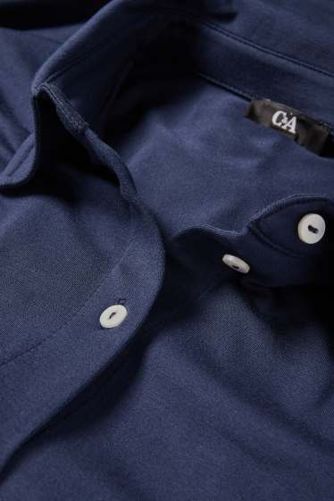 Women - Basic blouse - dark blue