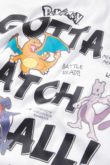 Kinder Buben - Pokémon - Kurzarmshirt - weiß
