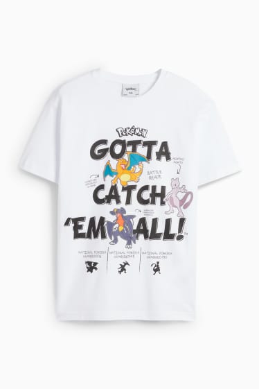 Kinder Buben - Pokémon - Kurzarmshirt - weiß