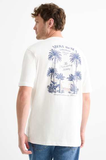 Pánské - Tričko - regular fit - bílá
