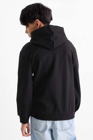 Kinder Jungen - Sweatjacke mit Kapuze - schwarz