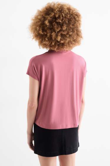 Damen - Basic-Poloshirt - pink