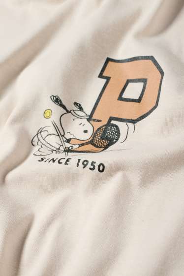 Damen - T-Shirt - Oversized - Peanuts - hellbeige