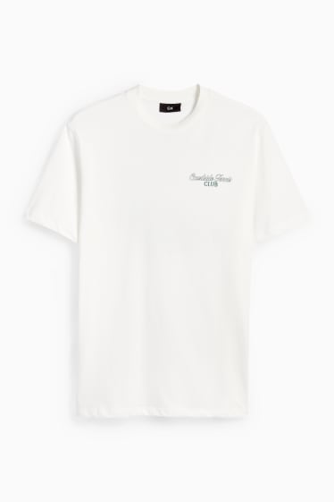 Pánské - Tričko - regular fit - bílá