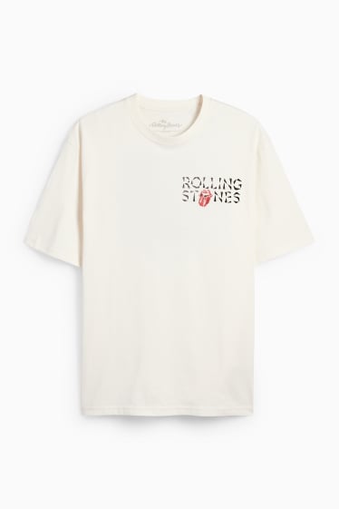 Men - T-shirt - relaxed fit - Rolling Stones - cremewhite