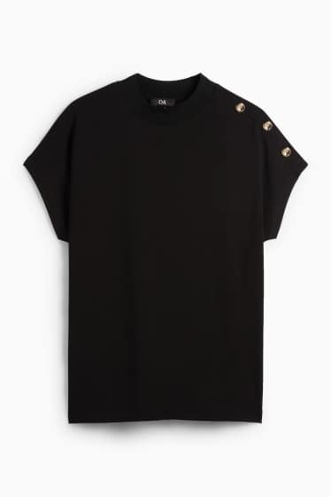 Dámské - Tričko - regular fit - černá