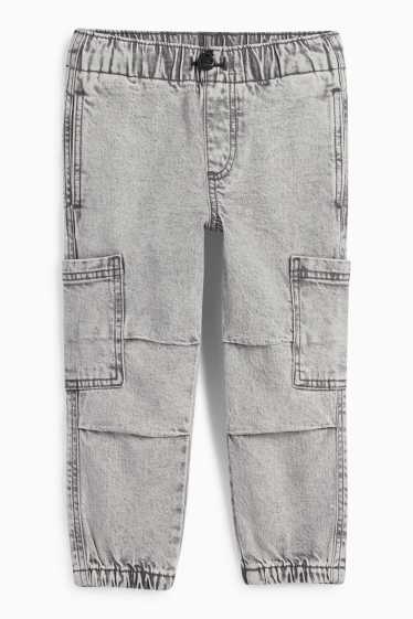 Kinder Jungen - Cargo Jeans - helljeansgrau