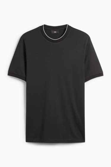 Heren - T-shirt - regular fit - zwart