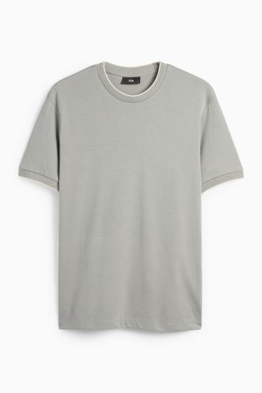 Heren - T-shirt - regular fit - grijs