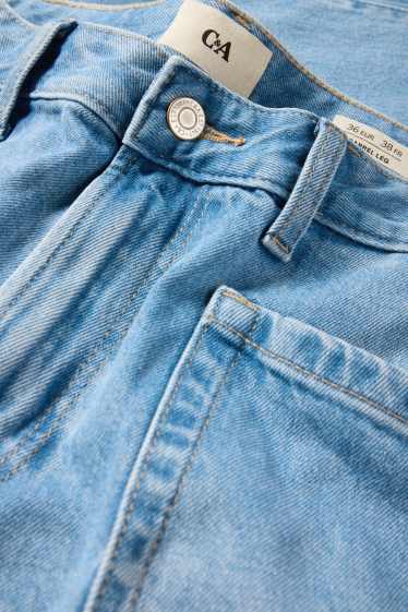 Dámské - Barrel jeans - high waist - džíny - světle modré