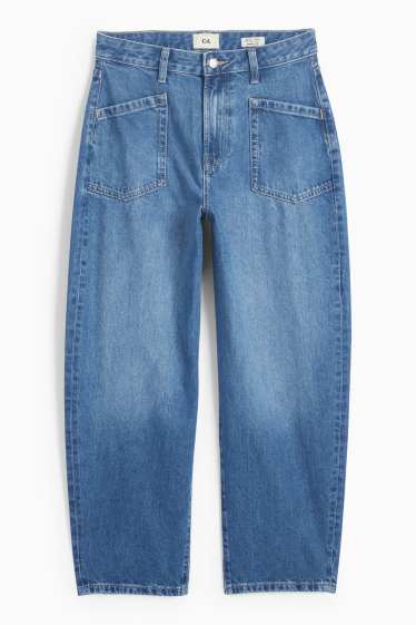 Femmes - Barrel jean - high waist - jean bleu clair