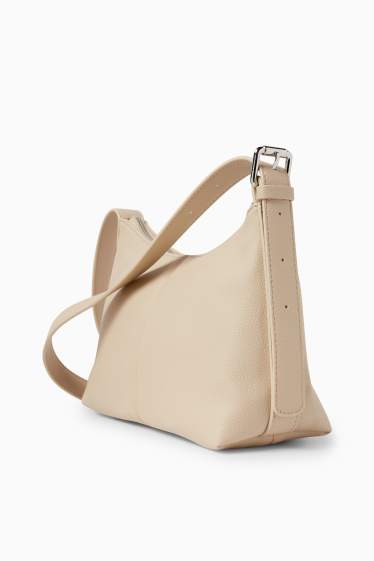 Damen - Umhängetasche - Lederimitat - beige