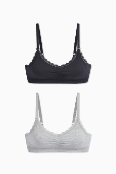 Dona - Paquet de 2 - sostenidors de lactància sense cèrcol - gris