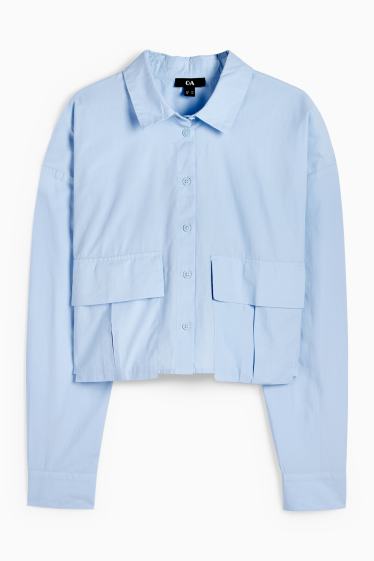 Women - Blouse - light blue