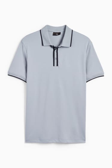 Herren - Poloshirt - grau