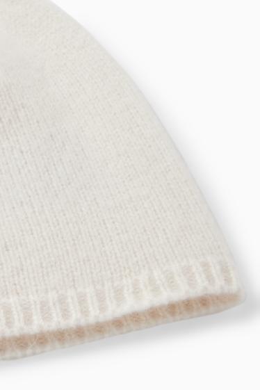 Donna - Berretto di cashmere - bianco crema