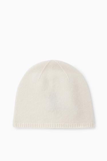 Donna - Berretto di cashmere - bianco crema