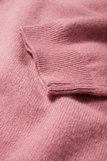 Damen - Kaschmir-Pullover - dunkelrosa