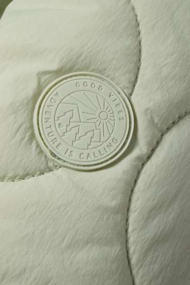 Kinder Mädchen - Steppjacke mit Kapuze - mintgrün