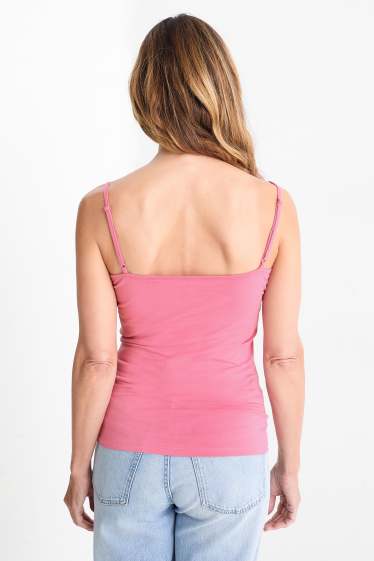 Femmes - Lot de 2 - haut basique - blanc / rose