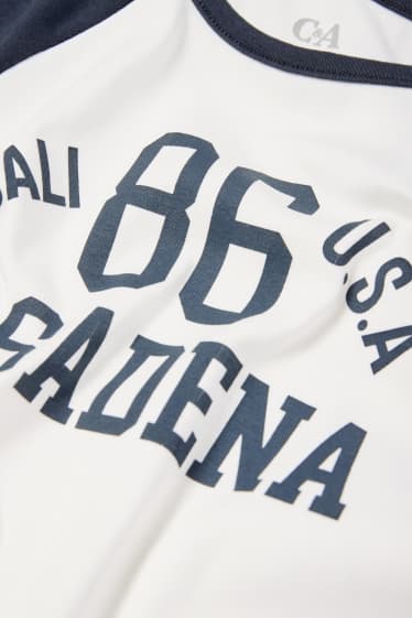 Kinderen: meisjes - Pasadena - T-shirt - donkerblauw / wit