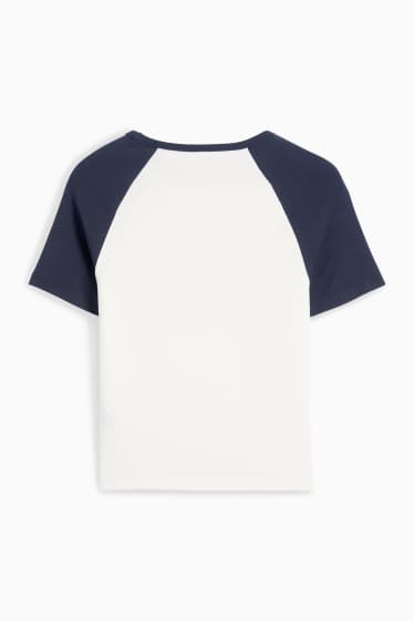 Kinderen: meisjes - Pasadena - T-shirt - donkerblauw / wit