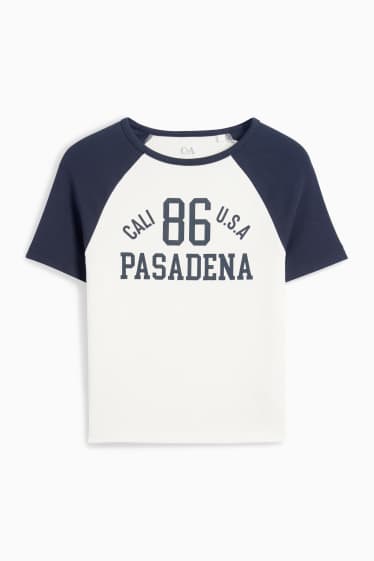 Kinderen: meisjes - Pasadena - T-shirt - donkerblauw / wit