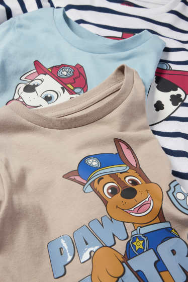 Kinder Buben - Multipack 3er - PAW Patrol - Chase, Marshall - Langarmshirt - blau