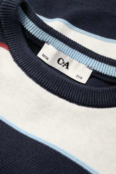Children Boys - Jumper - striped - dark gray / light gray