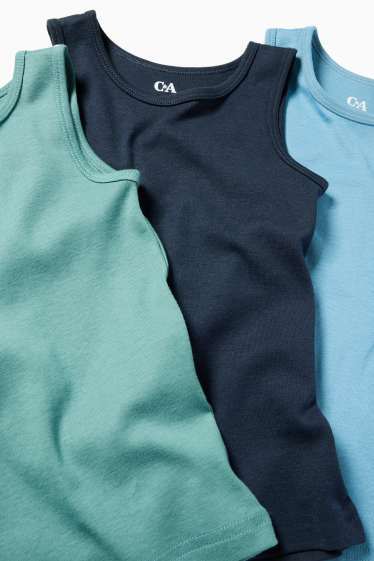Kinder Jungen - Multipack 3er - Singlet - grün