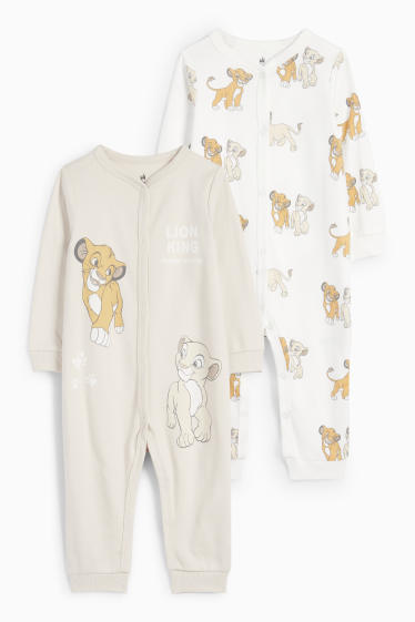 Baby Mädchen - Multipack 2er - Der König der Löwen - Baby-Schlafanzug - hellbeige